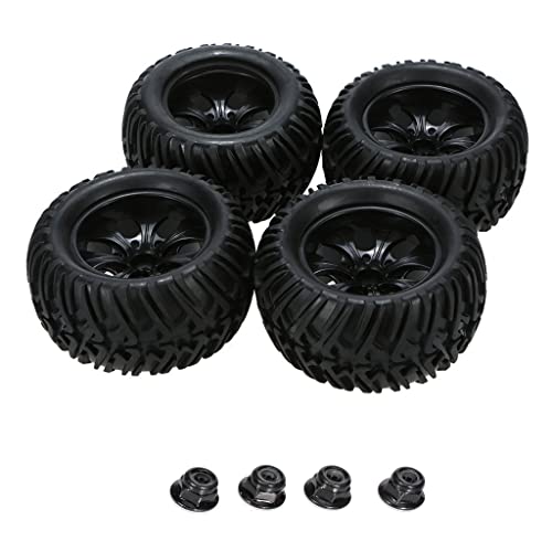 Huaqgu 4PCS 2 7'' R/C Rad Für Gummi Beadlock Radreifen All Terrain Kompatibler Für 1:10-Fernbedienungszubehör Zubehör Und Teile Drift Crawler Zubehör Maßstab 1:10 von Huaqgu