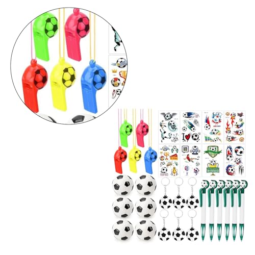 Huaqgu Fußball Schmuck Für Partys In Hülle Und Fülle Einladungen Geschenktüten Armbänder Pfeifen Und Temporäre Aufkleber Für Unvergessliche Geburtstage Fußball Armbänder Party Tool Fußball Armbänder von Huaqgu