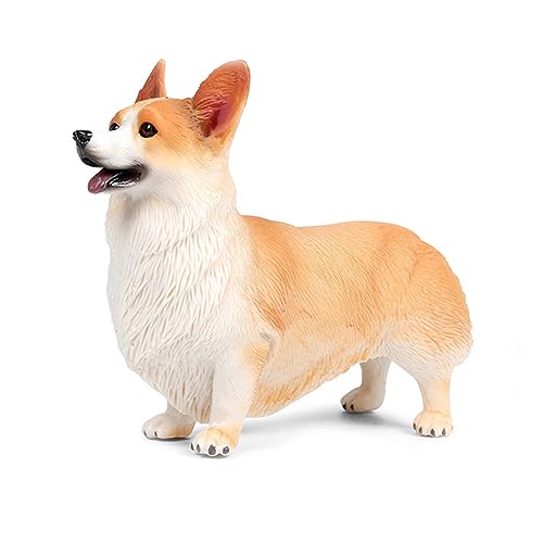 Huaqgu Hund Welpen Statue Modell Bauernhof Corgi Schlafzimmer Zimmer Bauernhof Hof Dekore Realistische Pädagogisches Spielzeug Display Widgets Gebäude Spielzeug von Huaqgu