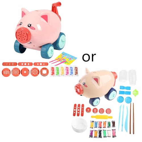 Huaqgu Kinder Farbe Ton Maschine Piggy Spiel Spielzeug Für Kreative Farbe Ton Maker Knödel Maker Plastilin Werkzeug Form Set Für Kreative Spielzeuge Für Jungen Und Mädchen Tonteig von Huaqgu