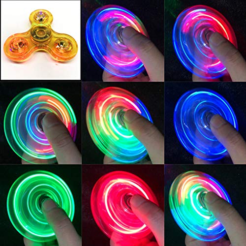 Huaqgu LED Leuchtender Fingerspinner Interaktives Spielzeug Sensorischer Transparenter Spinner Erwachsene Kinder Lustige Handspielzeuge Kunstharz Set Kunstharzformen Silikonformen Silikonharz von Huaqgu