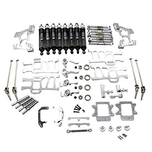 Huaqgu Modell Legierung Auto Für Shell Ersatzteile EIN Satz Ganze Auto Kit Aluminium Legierung Auto Für 1/10 Teile Werkzeuge Upgrade Kit von Huaqgu