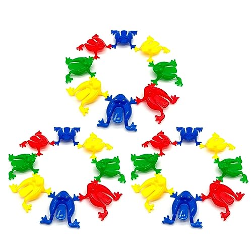 Huaqgu Nostalgisches Fingerspielzeug Spring Jumping for Bulk Toy Interaktives Desktop Brettspiel 24-teilig Für Familienaktivitäten Kinder Jumping Party Favor Springspielzeug Springt Springspielzeug von Huaqgu