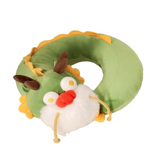 Huaqgu Plüsch Maskottchen Nackenkissen Sternzeichen Drachen U Förmiges Kissen Stofftier Reisekissen Wundertüte Chinesisches Neujahrsgeschenk Nackenkissen von Huaqgu