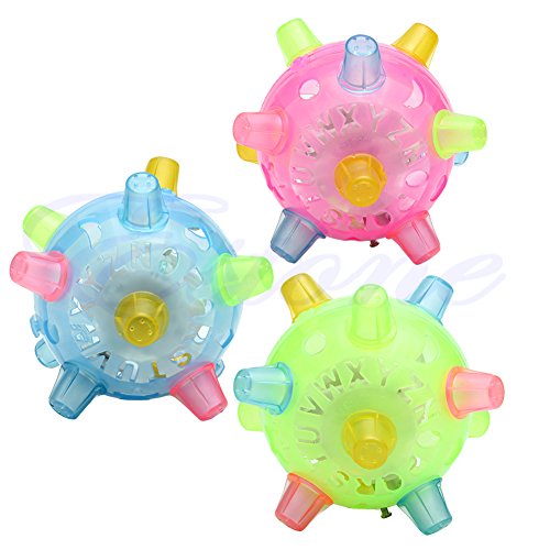 Huaqgu Springende LED Tanzkugel Blinkendes Licht Musik Bounce Hüpfendes Spielzeug Ball Stirbt Für Die Kartenherstellung Baby von Huaqgu