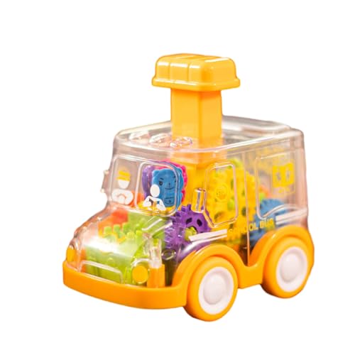 Kinder Auto Mit Transparentem Zahnrad Spielzeug Einfach Zu Bewegen Stimulieren Kreativität Und Hand Auge Koordination Outdoor Erkundung Press and Go Auto Für Kleinkinder 1–3 Press and Go Auto von Huaqgu