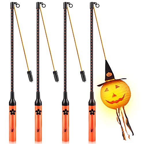 LED Laternenstab für Kinder, Laternenstab, Huarsion 4 Stück Elektrisch Laternenstab mit LED für Halloween, St Martin, Martinsumzüge, Laternenumzüge,Kindergarten,Kinderpartys,Kostümpartys, Sankt Martin von Huarsion