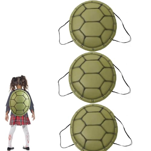 3 Stück Schildkrötenpanzer-Requisite, EVA-Schildkrötenpanzer-Kostüm Für Kinder, Cosplay, Schildkrötenpanzer-Performance-Kostüm, Halloween, Schildkrötenpanzer-Kostüm, Cosplay-Partyzubehör Für Kinder von Huasean