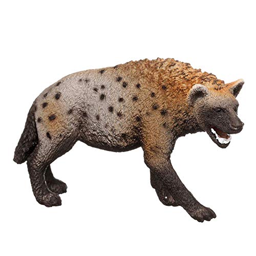 Huasean Generisches Hyänen-Spielzeug, 8,5 cm/3,4 Zoll, Hyänen-Figuren, Modell, Afrikanische Safari-Tier-Spielzeugfiguren, Pädagogisch Interessante Hyänen-Modell-Figur, von Huasean