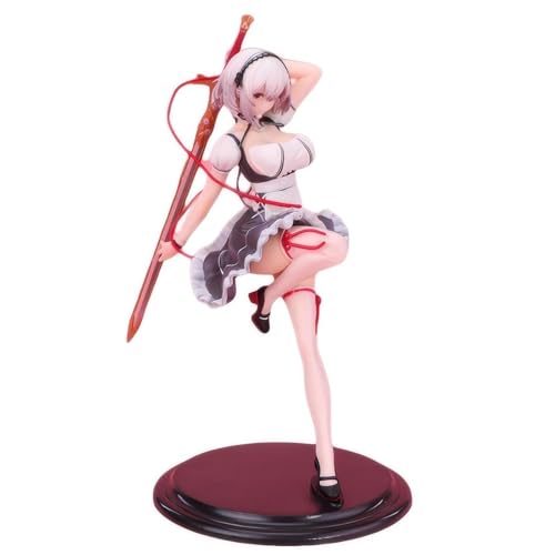 Huawealthy Hms Sirius Anime Figur trägt Dienstmädchen Kostüm Stehende Haltung Cool Girl 21cm Animationsfigur für Studium Schreibtisch Dekoration von Huawealthy