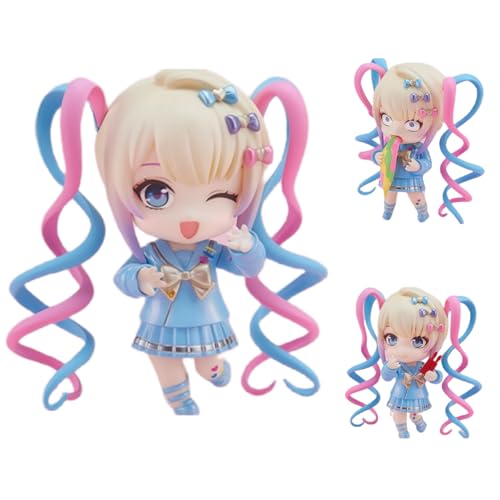 Huawealthy KAnge Actionfigur NEEDY GIRL OVERDOSE Anime Figur Q Version Cartoon Charaktere Statue Gesicht und Bewegungen können ersetzt werden PVC Modell Desktop Dekoration Sammlung Geschenke für Fans von Huawealthy