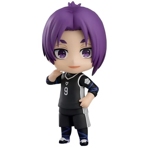 Huawealthy Mikage Reo Anime-Figur Q-Version, Jersey-Modellierung, 10 cm, abnehmbare Gesichtsveränderung, Anime-Figur für Schreibtisch und Raumdekoration und Sammlung von Huawealthy