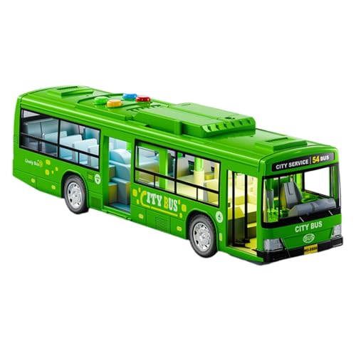 Huayeex Bus Spielzeug, Stadtbusspielzeug, Simulierter Kinderbus, Busmodellspielzeug, Batteriebetriebene Stadt Postkutschenbusse Mit Musik Und Licht, Pädagogisches Spielfahrzeugspielzeug, Für Kinder von Huayeex