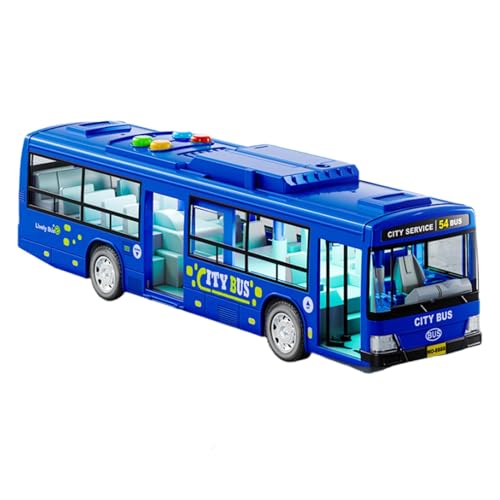 Huayeex Bus Spielzeug, Stadtbusspielzeug, Simulierter Kinderbus, Busmodellspielzeug, Batteriebetriebene Stadt Postkutschenbusse Mit Musik Und Licht, Pädagogisches Spielfahrzeugspielzeug, Für Kinder von Huayeex