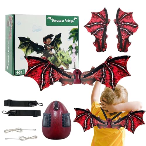 Huayeex Dragon Wings Kinder, Drachenflügel | Halloween Dinosaurierkostüm - Elektrische Drachenflügel mit LED-Licht und Musik Halloween Dress-up für Weihnacht Geburtstagsfeier von Huayeex