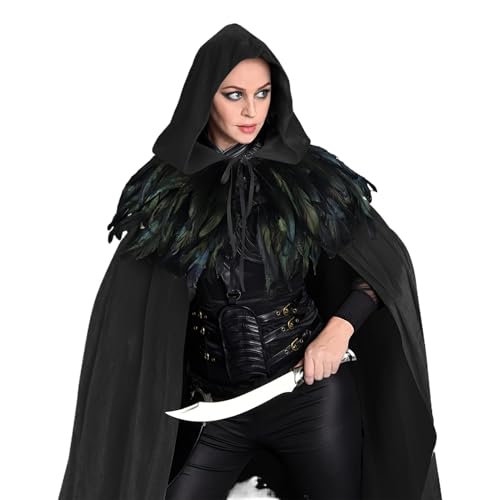 Huayeex Kapuze Umhang,Mittelalter Renaissance Kostüm Verkleidung Umhang - Samt Cape Unisex Für Renaissance Hexe Erwachsene Damen Herren Cosplay Huayeex Kapuze Umhang,Mittelalter Renaissance Kostüm Verkleidung Umhang - Samt Cape Unisex Für Renaissance Hexe Erwachsene Damen Herren Cosplay von Huayeex