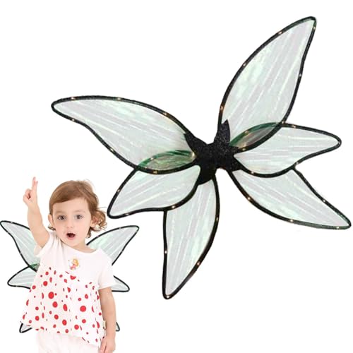 Huayeex Leuchtende Feenflügel - LED 6 Stück Flügel Leuchtende Flügel - Cosplay-Flügel für Halloween-Cosplay-Feiertagsparty, leuchtende Accessoires für Kinder, Mädchen und Frauen, Cosplay-Flügel Huayeex Leuchtende Feenflügel - LED 6 Stück Flügel Leuchtende Flügel - Cosplay-Flügel für Halloween-Cosplay-Feiertagsparty, leuchtende Accessoires für Kinder, Mädchen und Frauen, Cosplay-Flügel von Huayeex