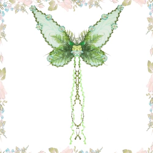 Huayeex Schmetterlingsflügel | Schmetterlingsflügel Kostüm mit 3D-Blüten und Blättern - Kreatives Zubehör Verkleidungskostüm für Mädchen Damen Cosplay Halloween Fasching Huayeex Schmetterlingsflügel | Schmetterlingsflügel Kostüm mit 3D-Blüten und Blättern - Kreatives Zubehör Verkleidungskostüm für Mädchen Damen Cosplay Halloween Fasching von Huayeex