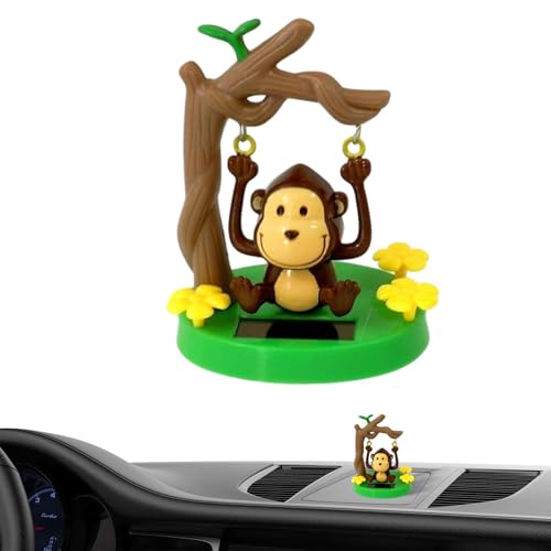 Huayeex Solar-Tanzfiguren,Auto Armaturenbrett Solar Swing Monkeys - Schaukelnde animierte Wackeltänzerin Spielzeugauto-Dekoration für Kinder, Mädchen, Spielzeug, Geschenk für Büro, Auto, Ornament, von Huayeex