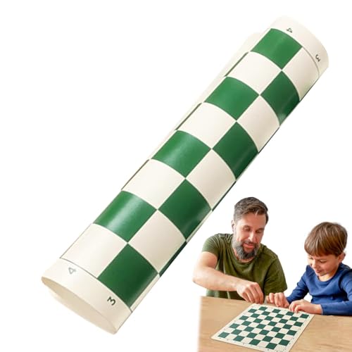 Huayeex Turnier-Schachbrett, Schachbretter für Erwachsene,Weiches Schachspielbrett, aufrollbares Schachbrett - Square Checkers Faltbrett, rollbares Schachbrett für Familientreffen, Partys von Huayeex