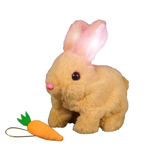 Hüpfender Kaninchen, Bunny - My Realistic Bunny Toy, Osterhase Plüschtier, Elektronisches Interaktives Haustier, Simulierte Kaninchenpuppe, Ostergeschenke Für Kinder, Jungens, Mädchen von Huayeex