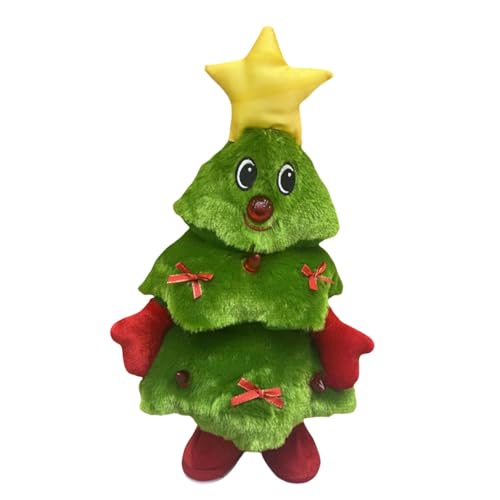 Weihnachtsbaum Kuscheltiere Plüsch, Tanzender Weihnachtsbaum, Singender Weihnachtsbaum, Wackelt Singende Weihnachtsmusikpuppe, Weihnachtsbaum Plüschpuppe Spielzeug Home Desktop Deko Kinder Geschenk von Huayeex