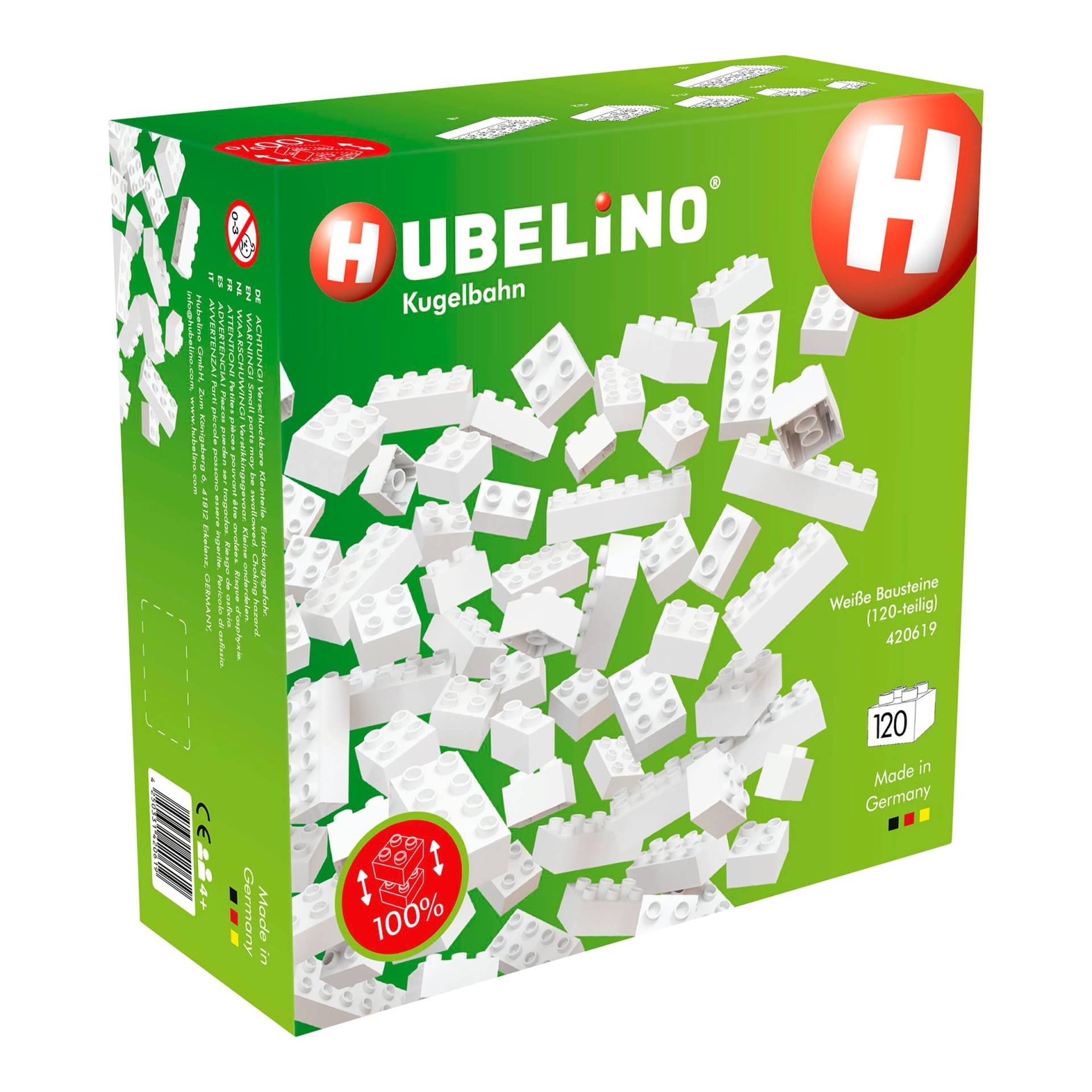 Hubelino Kugelbahn Zubehör Weiße Bausteine Set 120-tlg. Hubelino Kugelbahn Zubehör Weiße Bausteine Set 120-tlg. von Hubelino