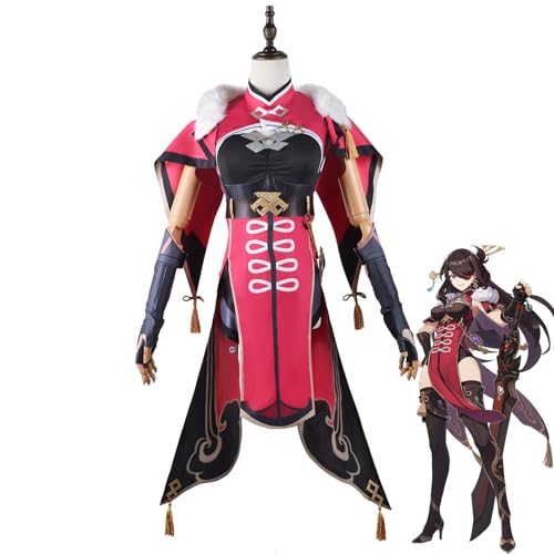 Hubool Genshin Impact Beidou Cosplay – Komplettes Set mit Ungekröntem Herr des Ozeans Outfit mit Umhang für Damen, Größe XXL von Hubool