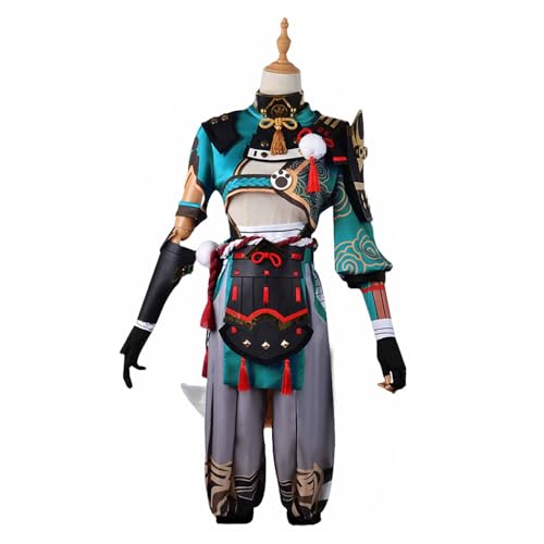 Hubool Genshin Impact Gorou Cosplay-Kostüm, Tierohren-Outfit, Anime-Spiel-Set für männliche Cosplay-Fans (Medium) von Hubool