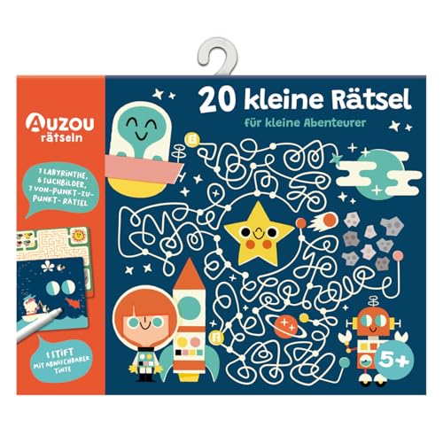 AUZOU 405041, 20 kleine Rätsel für kleine Abenteurer, Kinderspiel-Logik und Rätsel, Rätselspaß für Kinder von Huch & Friends