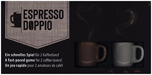 Huch! Espresso Doppio - Gesellschaftsspiele für Erwachsene - Espresso Tassen Set als Spiel, für 2 Personen, Spiele ab 8 Jahre, Spaß und Kaffee in Einem! Kaffee Zubehör & Barista Zubehör von HUCH!