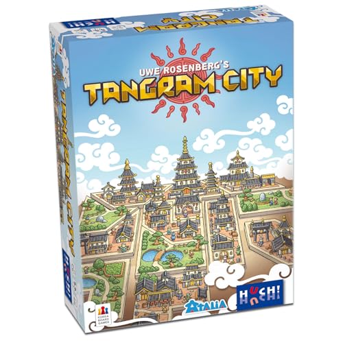 HUCH! | Tangram City | Strategiespiele für die ganze Familie | Gesellschaftsspiele für Erwachsene und Jugendliche | Familienspiele | Geschenke | Für 1 bis 5 Spieler ab 8 Jahren von HUCH!