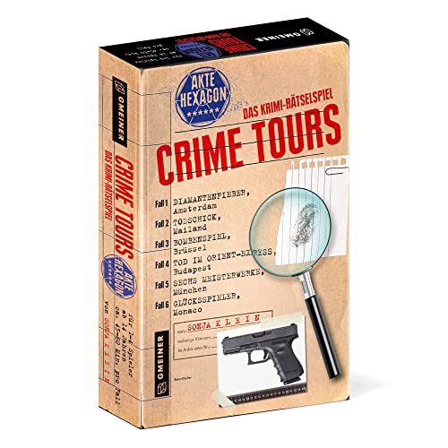 HUCH! & friends Zubehör Crime Tours-Akte Hexagon-DE, 6 spannende von Huch & Friends