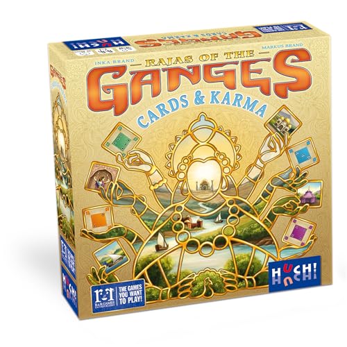 HUCH! | Rajas of the Ganges - Cards & Karma | Strategiespiele & Gesellschaftsspiele | Das Kartenspiel zum Spiele Klassiker | Familienspiele | Brettspiele | für 2 bis 4 Spieler ab 12 Jahren von HUCH!