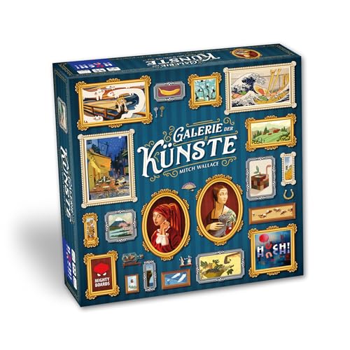 HUCH! | Galerie der Künste | Besonderes Familienspiel | 116 einzigartige Gemälde | Taktisches Legespiel mit Bietmechanismus | wunderschönes Design und Spielmaterial | Für 2-4 Spieler ab 10 Jahren von HUCH!