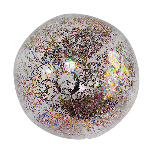 Glitzer Wasserball Wasserball Glitter Ball Gold aufblasbar Klarer Wasserball mit Konfettis Fun Outdoor Play Ball Toy, faltbares Design, Water Fun Toy für Swimming Pool, Party Favor von Hudhowks