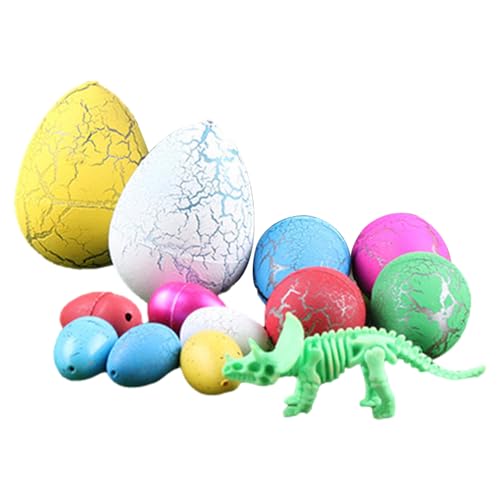 Hudhowks Dinosaurier-Eier ausbrüten,Dinosaurier-Eier, die im Wasser schlüpfen - 12 Stück rissiges wachsendes Dinosaurier-Ei, das im Wasser schlüpft - Neuartige Spielzeug-Geburtstagsgeschenke von Hudhowks