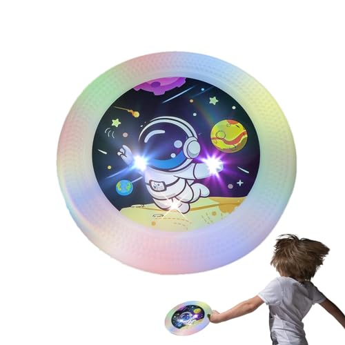 Hudhowks Flying Disc-Spielzeug, beleuchtete Flying Disc,Beleuchtete Kinderscheibe - Beleuchtete LED-Flugscheibe, professionelle, leichte Wurfscheibe zum Spielen im Freien für Kinder von Hudhowks