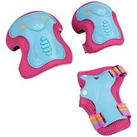 HUDORA 83318 Protektorenset Skate Wonders, Gr. M, türkis/pink von Hudora