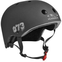 HUDORA 84011/01 Skateboarder Helm, Größe 55-58, schwarz von Hudora