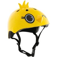 HUDORA 84165 - Fahrrad-Helm, Kinderhelm Kiki, Gr. M, 51-53cm, gelb mit 3D-Effekt von Hudora