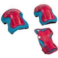 Protektorenset Kids Biomechanisch blau/pink Größe XS von Hudora