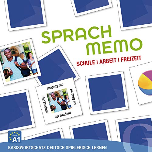 Hueber Verlag GmbH SPRACHMEMO Schule, Arbeit, Freizeit: Basiswortschatz Deutsch spielerisch Lernen. Sprachspiel von Hueber