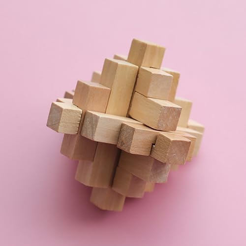 Holz Kong Ming Lock Lu Ban Lock IQ Gehirn Teaser Pädagogisches Spielzeug Montessori 3D Puzzles Spiel Entsperren Spielzeug für Erwachsene Kinder von HugMiu