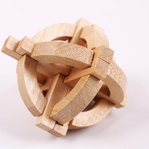 Holz Kong Ming Lock Lu Ban Lock IQ Gehirn Teaser Pädagogisches Spielzeug Montessori 3D Puzzles Spiel Entsperren Spielzeug für Erwachsene Kinder von HugMiu