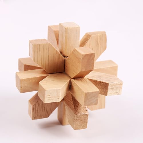 Holz Kong Ming Lock Lu Ban Lock IQ Gehirn Teaser Pädagogisches Spielzeug Montessori 3D Puzzles Spiel Entsperren Spielzeug für Erwachsene Kinder von HugMiu