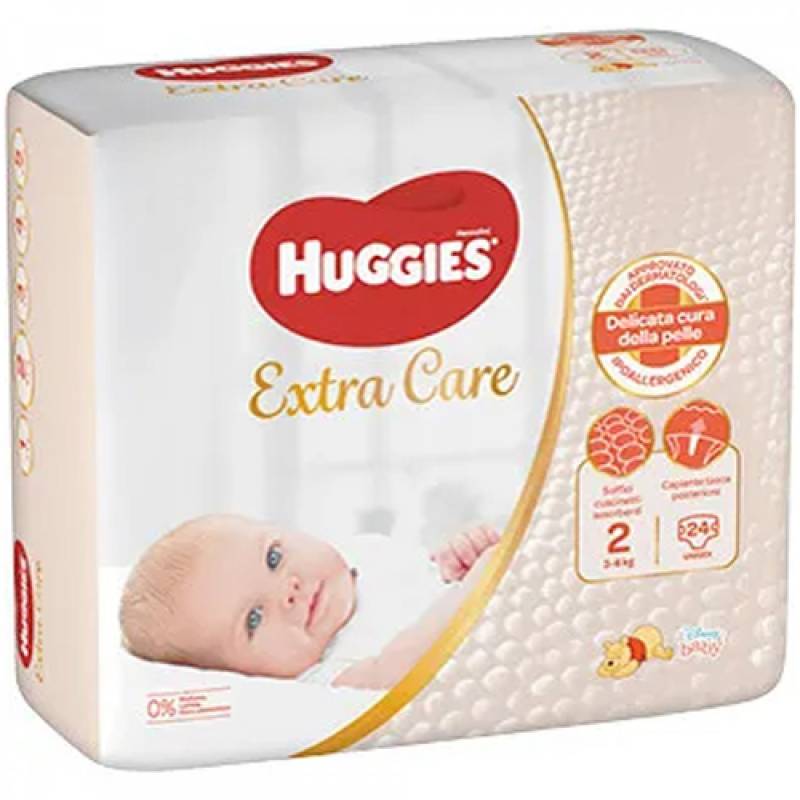 Extra Care Huggies Windeln 3-6 Kg Größe 2 (24 Stück) von Huggies