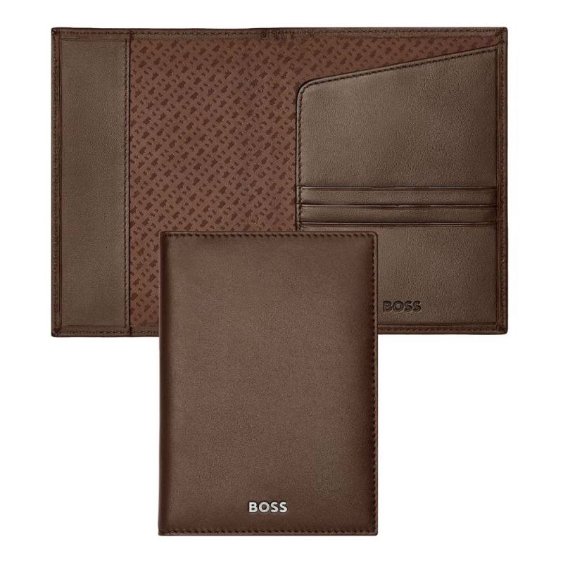 BOSS Passetui Classic Smooth 3cc Braun von Hugo Boss