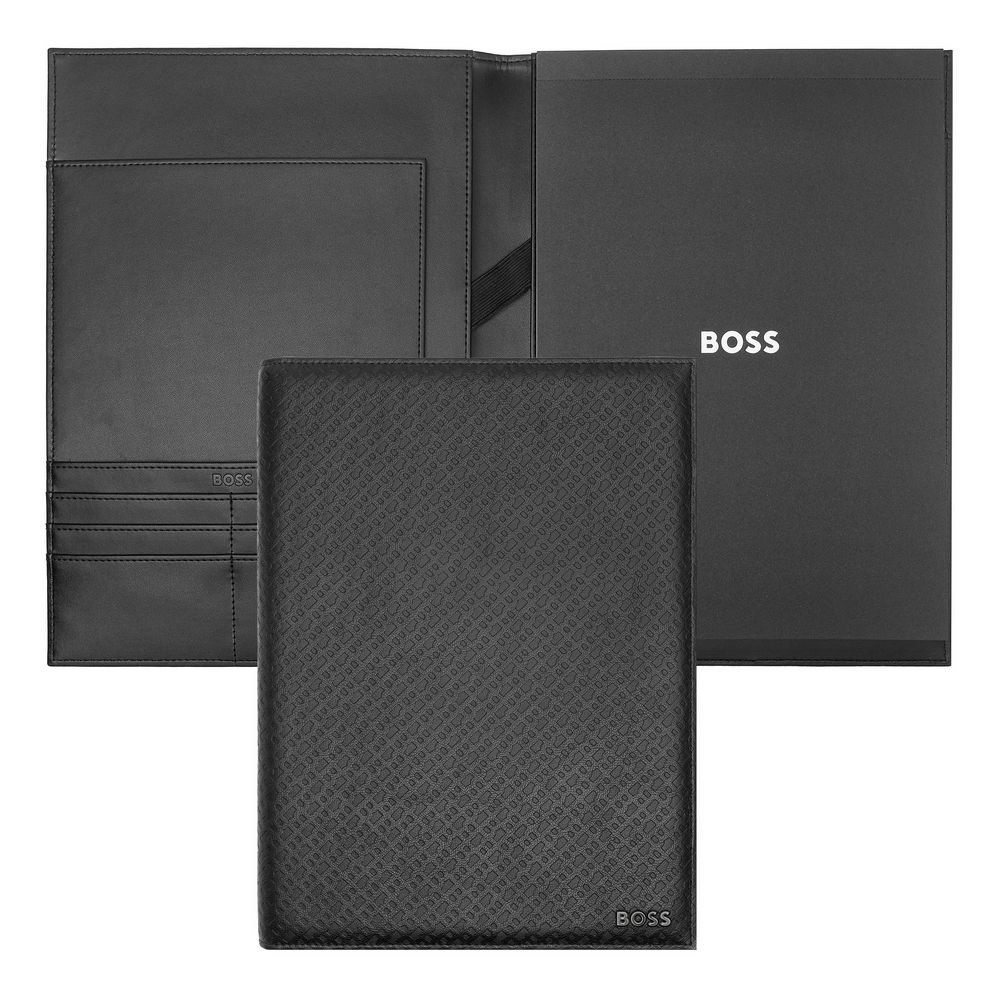 BOSS Schreibmappe Monogram A4 Schwarz von Hugo Boss