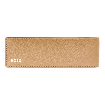 Hugo Boss Stifte-Etui 2er Classic Grained Camel Magnetverschluss von Hugo Boss